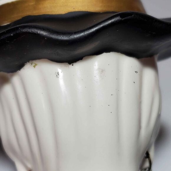Lee Wards Lady Head Vase Glamour Girl Black 4.25" Vintage - Picture 6 of 10